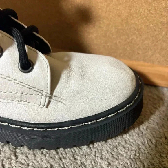 Sincerely Jules Harley white lace up boots with side zippers sz 8.5M - Picture 4 of 8